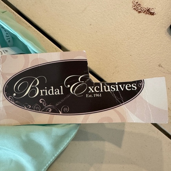 Youth Strapless Aqua Fully Lined Mini Dress - Picture 3 of 6